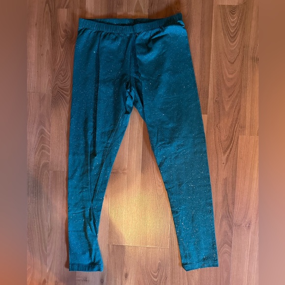 Sparkle Green SO leggings size 16 teen girls - Picture 2 of 5